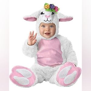 Spirit White and Pink Lamb Costume for Kids